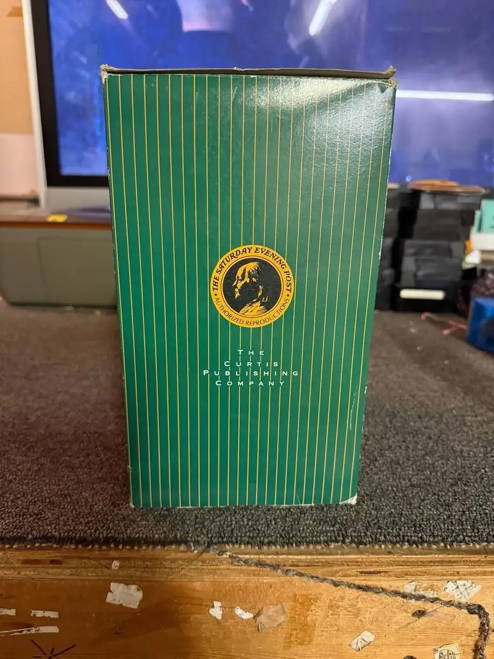 1995 Norman Rockwell Saturday Evening Post Christmas Collector Beer Stein with P